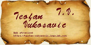Teofan Vukosavić vizit kartica